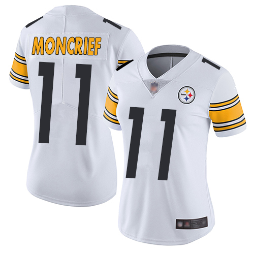 Women Pittsburgh Steelers Football 11 Limited White Donte Moncrief Road Vapor Untouchable Nike NFL Jersey